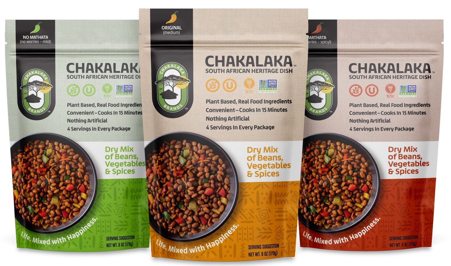 Chakalaka Sampler Pack (2 Mild, 2 Medium, & 2 Spicy)